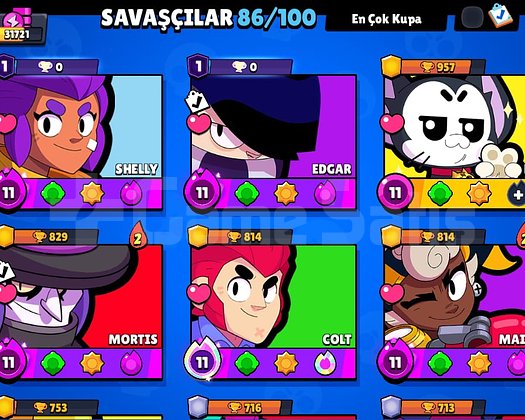 31K KUPALI EMEK BRAWL STARS HESABI