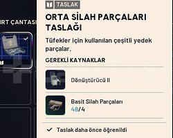 ORTA SİLAH PARÇALARI BP
