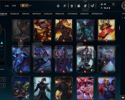 294 LEVEL / 216 SKİN / FUL HERO +MAİL +13K SATIŞ