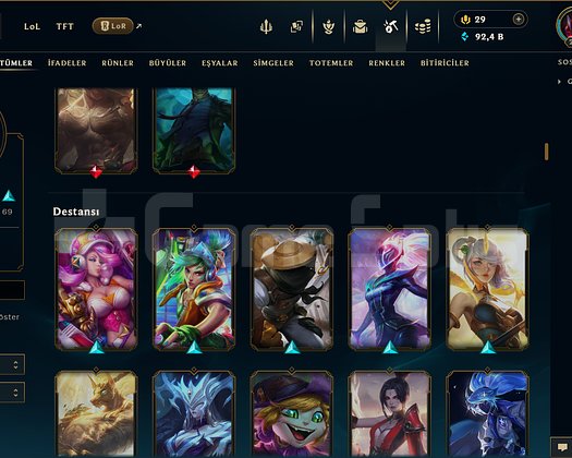 294 LEVEL / 216 SKİN / FUL HERO +MAİL +13K SATIŞ