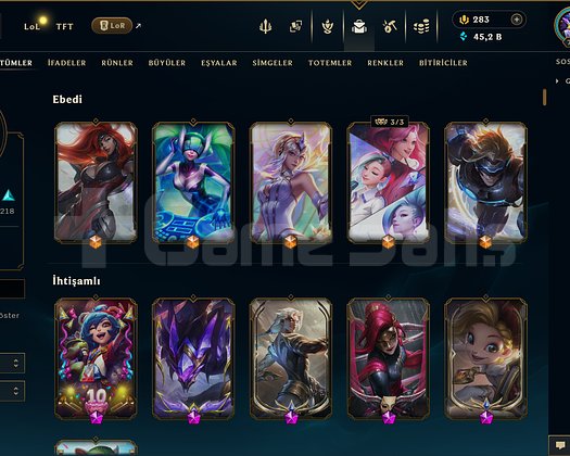 429 KOSTÜM 772 LVL 45K ÖZ EFSANE DOLU MAİL HESAP