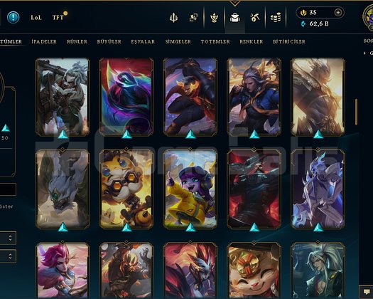 599 LEVEL / 96 SKİN / FUL HERO +MAİL +13K SATIŞ
