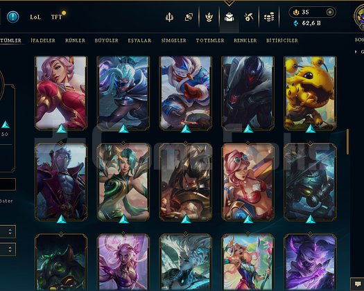 599 LEVEL / 96 SKİN / FUL HERO +MAİL +13K SATIŞ