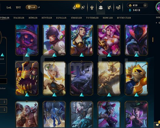576 LEVEL / 268 SKİN / FUL HERO +MAİL +13K SATIŞ