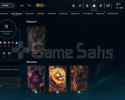 TR // 9 SKIN // DIA 2 BİTİRMİŞ ACC // HİGH ELO