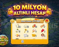 40 LEVEL 1000 DEPO 10 MİLYON ALTIN DOLU HESAP