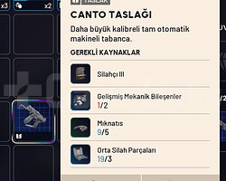 CANTO TASLAĞI YENİ SİLAH BP