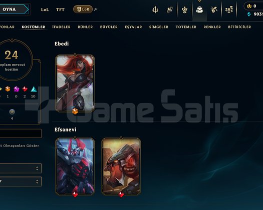 TR 92 LVL 24 KOSTÜM ÇELİK İNTİKAM MF UYGUNA LOL HE
