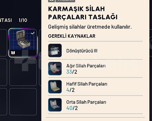 Karmaşık Silah Parçaları BpComplex gun parts
