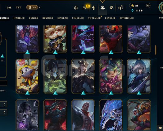 EUW / 615 LEVEL / 116 SKİN / 161 HERO +MAİL