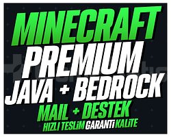 MINECRAFT PREMIUM JAVA ve BEDROCK + MAİL + DESTEK