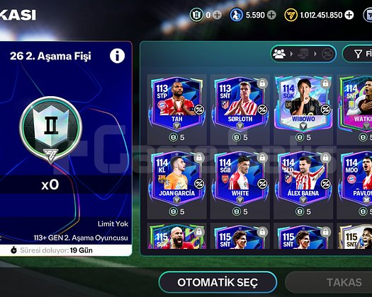 122 Gen sadece EA bağlantısı olan mükemmel hesap.