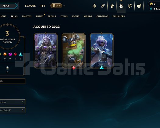 EUW Unranked | 3 Kostüm - 23 Hero | LoL Hesap