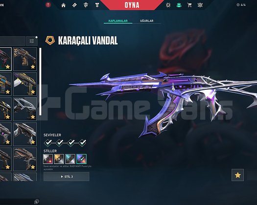 ömür boyu destek garanti main çar tüm skinler var