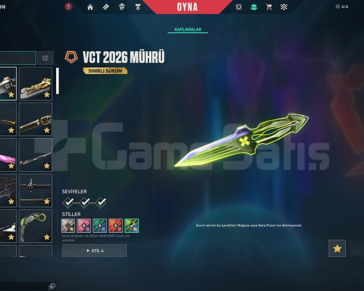 ömür boyu destek garanti main çar tüm skinler var