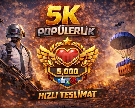 5K Pubg Popülerlik Hızlı Teslimat