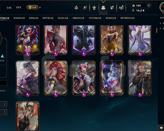 562 lw 511 skinli full şampionlu 4 sezon gm hesap