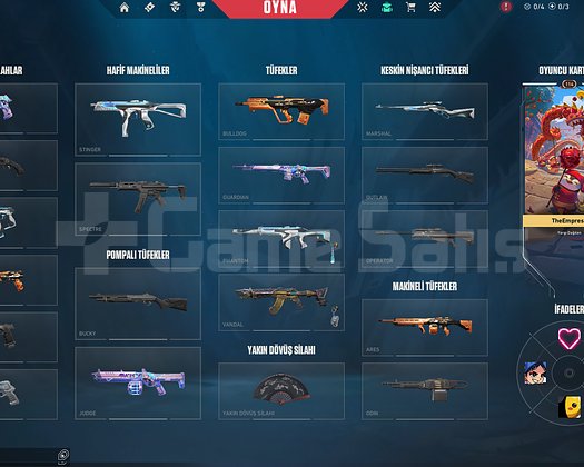 Arcane Vandal Denge yelpaze ve BP olan hesap