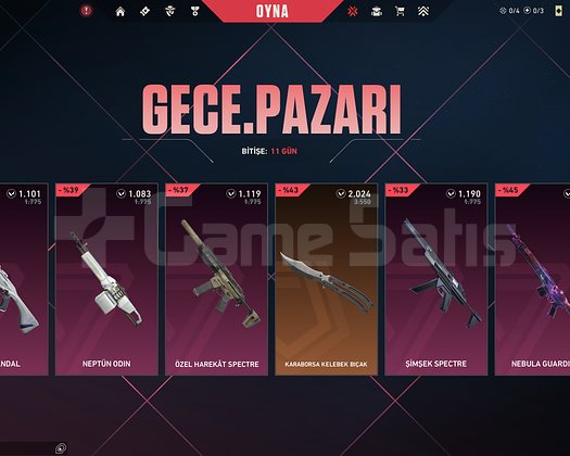 Arcane Vandal Denge yelpaze ve BP olan hesap