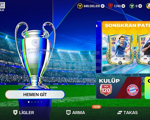 120 gen 850 mln coins muhteşem hesap