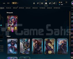EUW / 8 SKİN + 49 LVL + DERECESİZ + FISTIK HESAP !