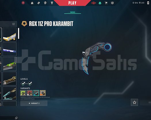 RGX karambit ve 3 bıçak daha 5 vandal skini uyguna