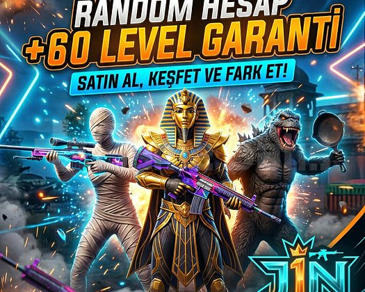 +60 LEVEL GARANTİ RANDOM PUBG MOBİL HESAP