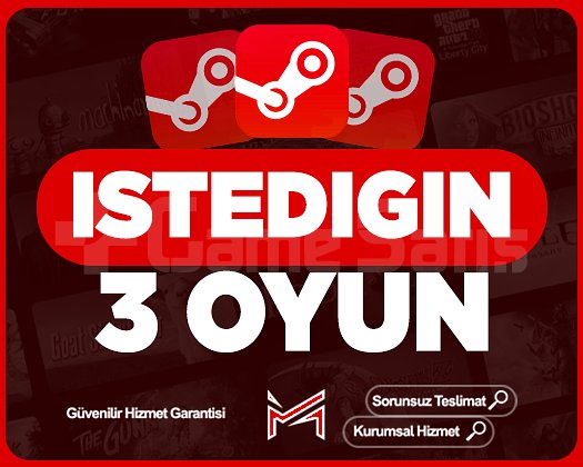İstediğiniz 3 Oyun + Garanti