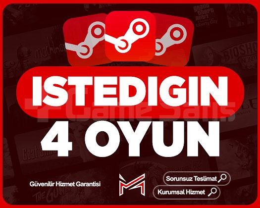 İstediğiniz 4 Oyun + Garanti