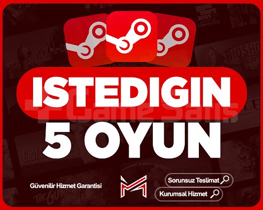İstediğiniz 5 Oyun + Garanti