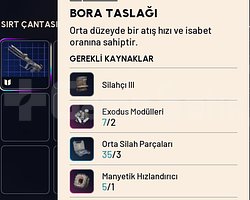 Özel ilan bora ve 3 silah eklenti bp