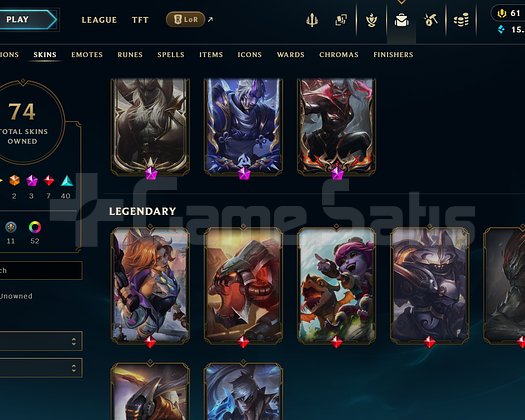 Tr plat 1 74 Skin aatrox ihtişamlı skinli hesap