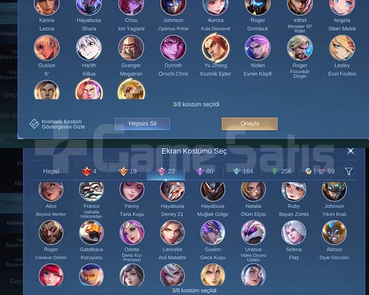 Global Unvanlı Gusion hesap + Aktif global Gusion