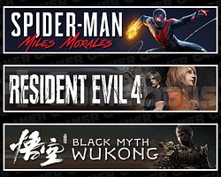 Spider Man Miles+Resident Evil 4+Black Myth Wukong