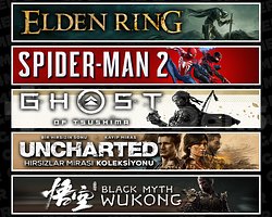 Elden + Spider 2 + Tsushima + Uncharted + Wukong
