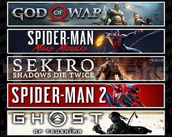 GOW + Miles + Sekiro + Spider 2 + Tsushima
