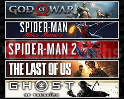 GOW + Miles + Spider 2 + TLOU1 + Tsushima