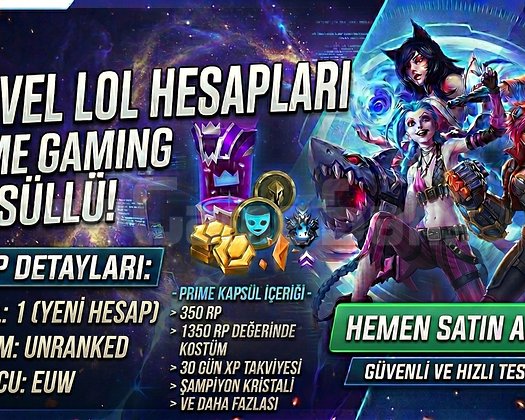 1 LEVEL EUW PRIME KAPSÜL 1350 RP KOSTÜM & 350 RP