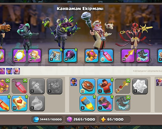 ekipmanlı Max 16 dan 17 ye geçen hesap
