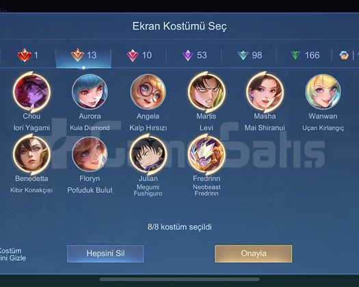 İLK SAHİBİNDEN KOF CHOULU 124 YILDIZ HESAP