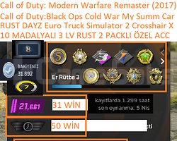 10 MADALYALI 3 LV RUST 2 PACK DAYZ ETS 2 Call of D