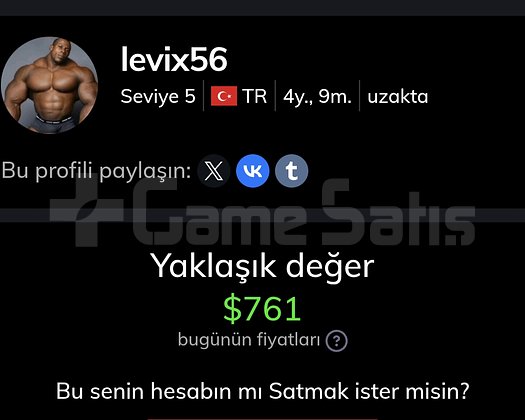 760 dolar değerindeki Steam hesabı