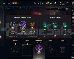 EUW / 70 LVL + 13 SKİN + DERECESİZ + MAİL !!