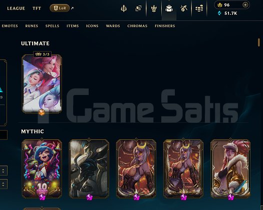 EUW 396 Skin 6 MYTHIC Full Champ Fresh Hesap