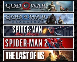 GOW + Ragnarök + Miles + Spider 2 + TLOU1