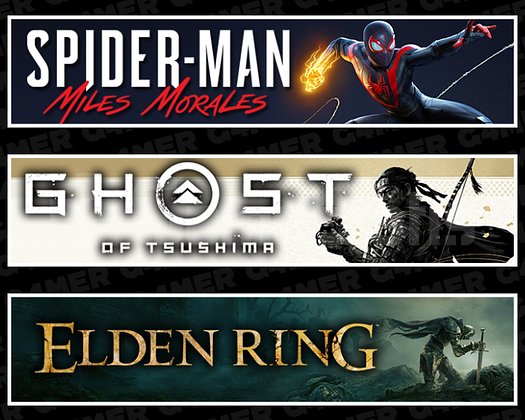 Spider Man Miles + Tsushima + Elden Ring