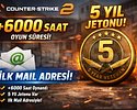 CS2 İLK MAİL +6000 SAAT 5 YIL JETONLU HESAP !