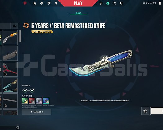 TR +35K VP / 5 YEARS BETA BIÇAK / 5 VANDAL DOLU