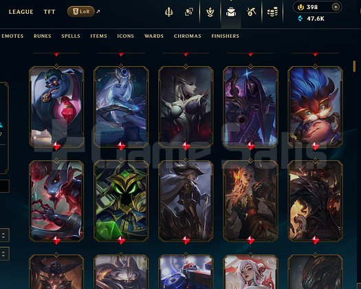 EUW 654 Kostüm Full şampiyon 80 WR Plat4 Hesap