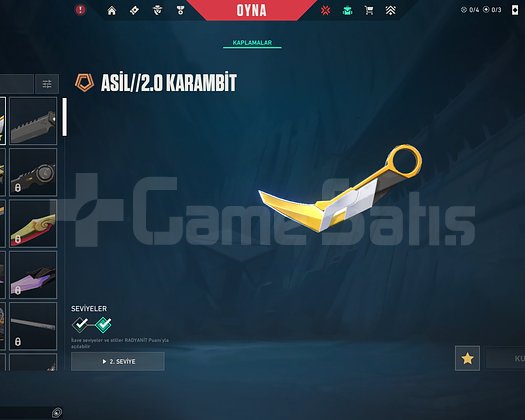 MAİLLİ TR EXO VANDAL ASİL KARAMBİT GOLD HESAP